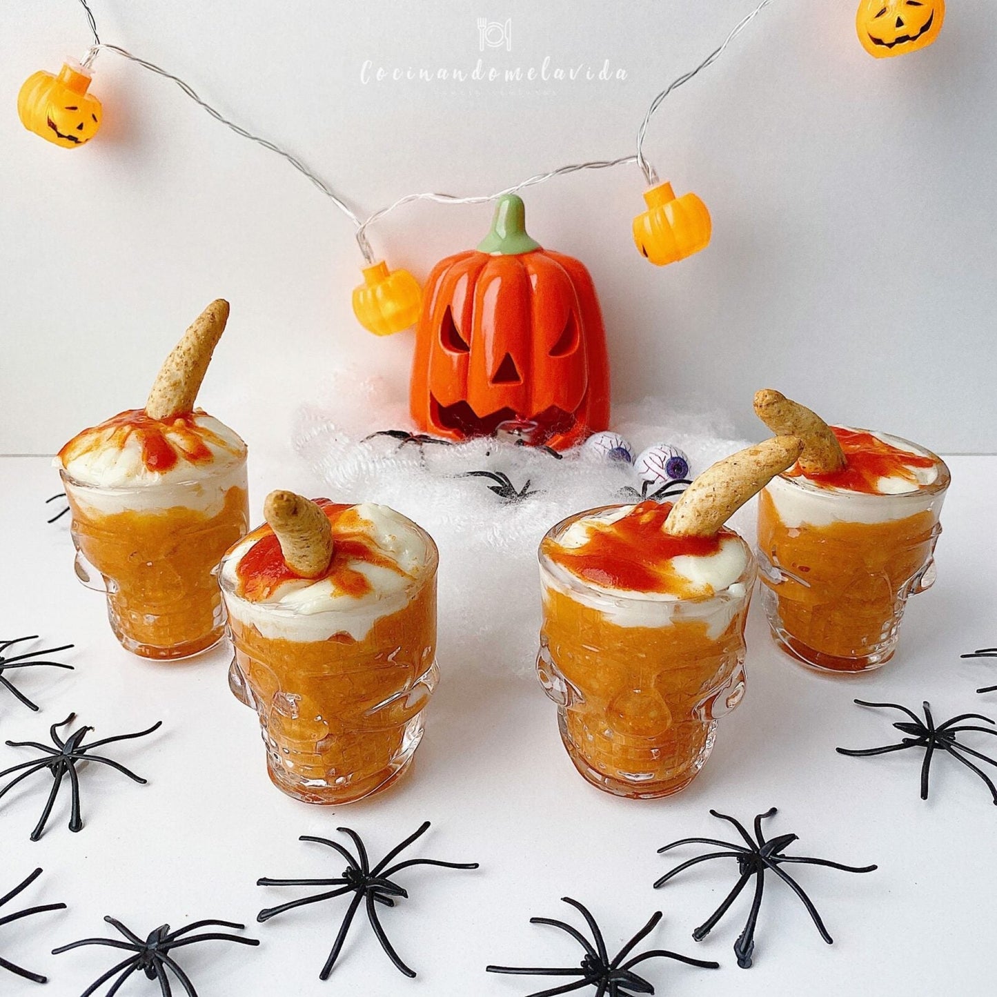 CEREBROS DE QUESO CON CREMA DE GARBANZOS